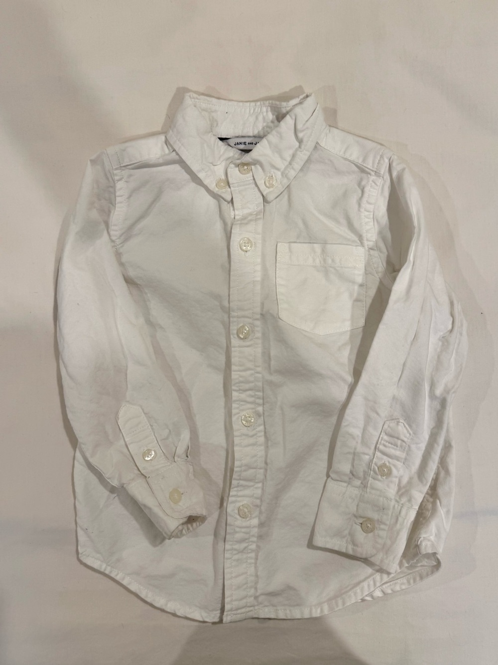 Janie and Jack Toddler Boys White Button-Down Shirt